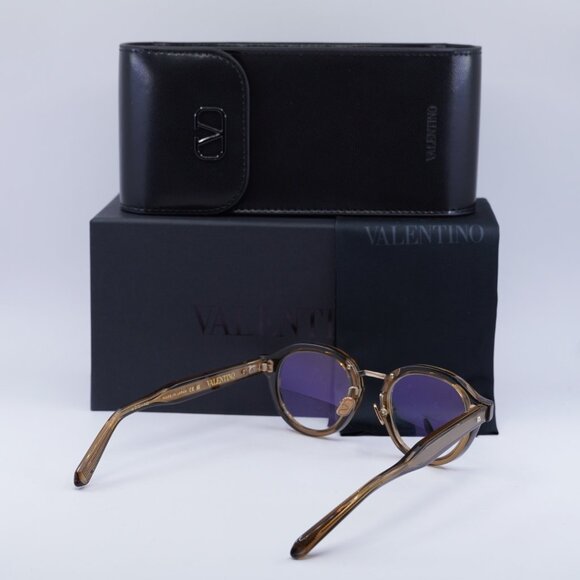 Valentino V-ESSENTIAL-IV VLX-132D AF Round Eyeglasses 46mm - Transparent Brown - Picture 11 of 11